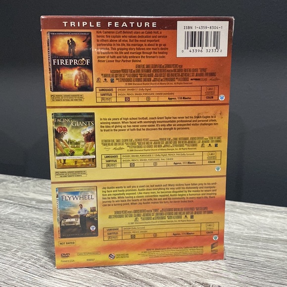 NEW: Triple Feature: Fireproof/Facing the Giants/Flywheel - 3-DVD Set - Picture 2 of 4